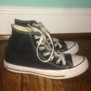 Black high top converse